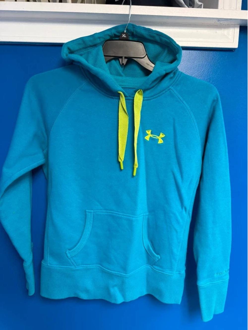 Under Armour ColdGear Blue Teal Hoodie Small